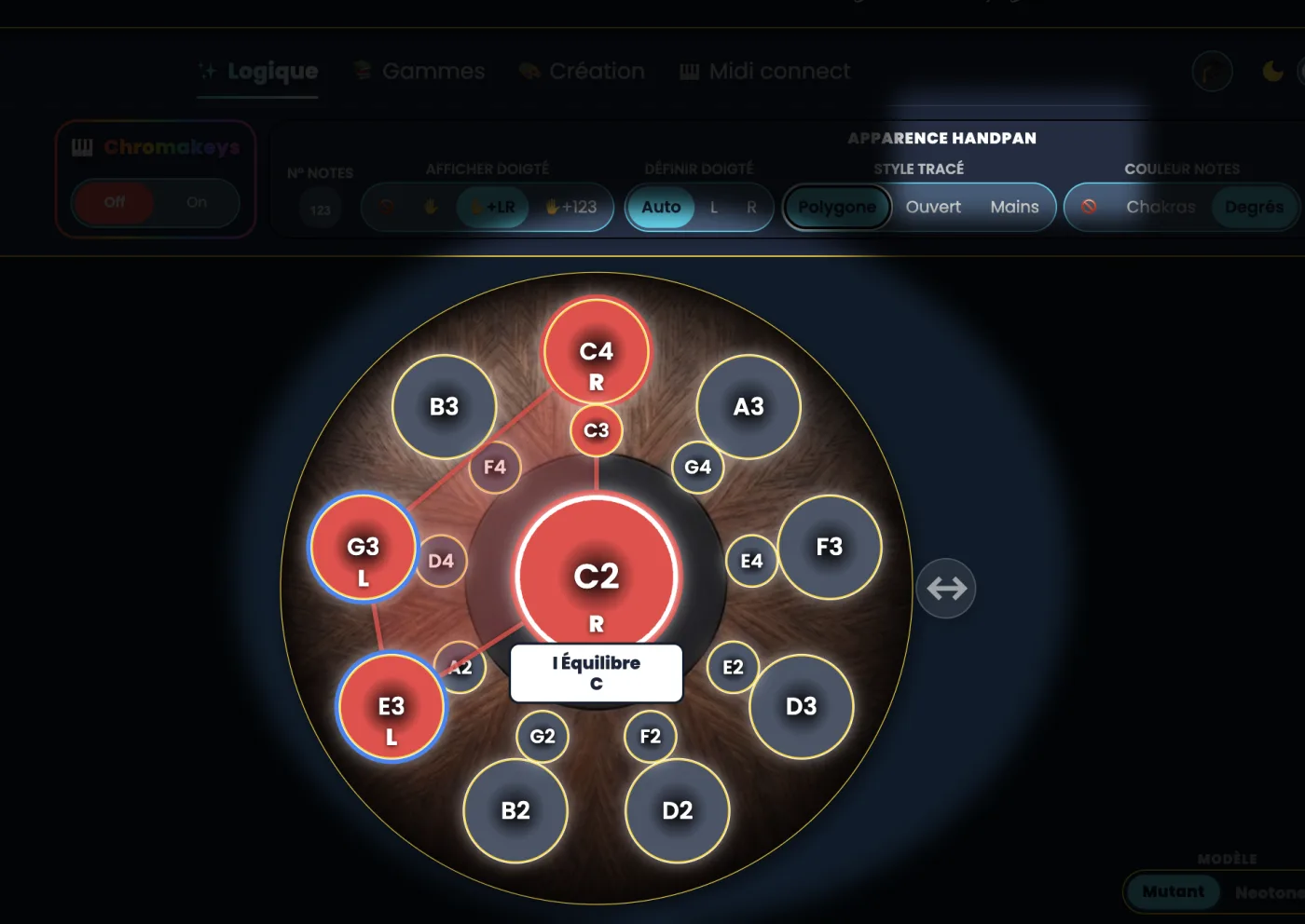 La nouvelle tablature visuelle du handpan